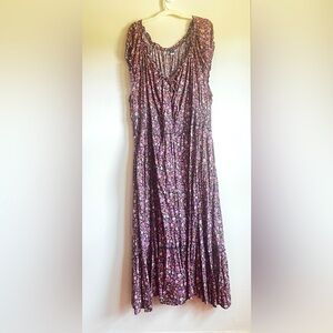 Old Navy Women’s 4X Purple & Blue Floral Maxi Dress